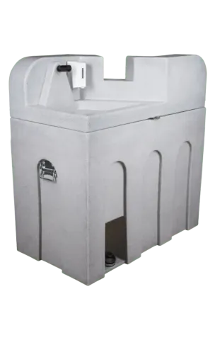 Handwasunit Duo, schuin vooraanzicht