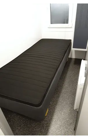 Mobiele woonunit 900 3A, slaapkamer met eenpersoonsbed