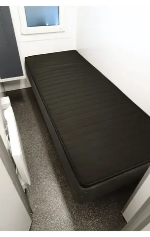 Mobiele woonunit 900 3A, slaapkamer met eenpersoonsbed