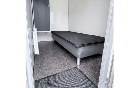 Mobiele woonunit 900 6A, slaapcabine met eenpersoonsbed