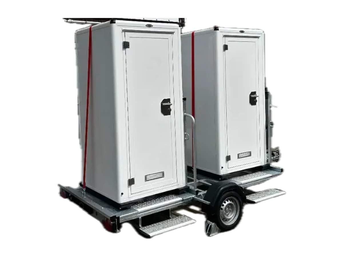 Toiletaanhanger met 2 Polar-cabines